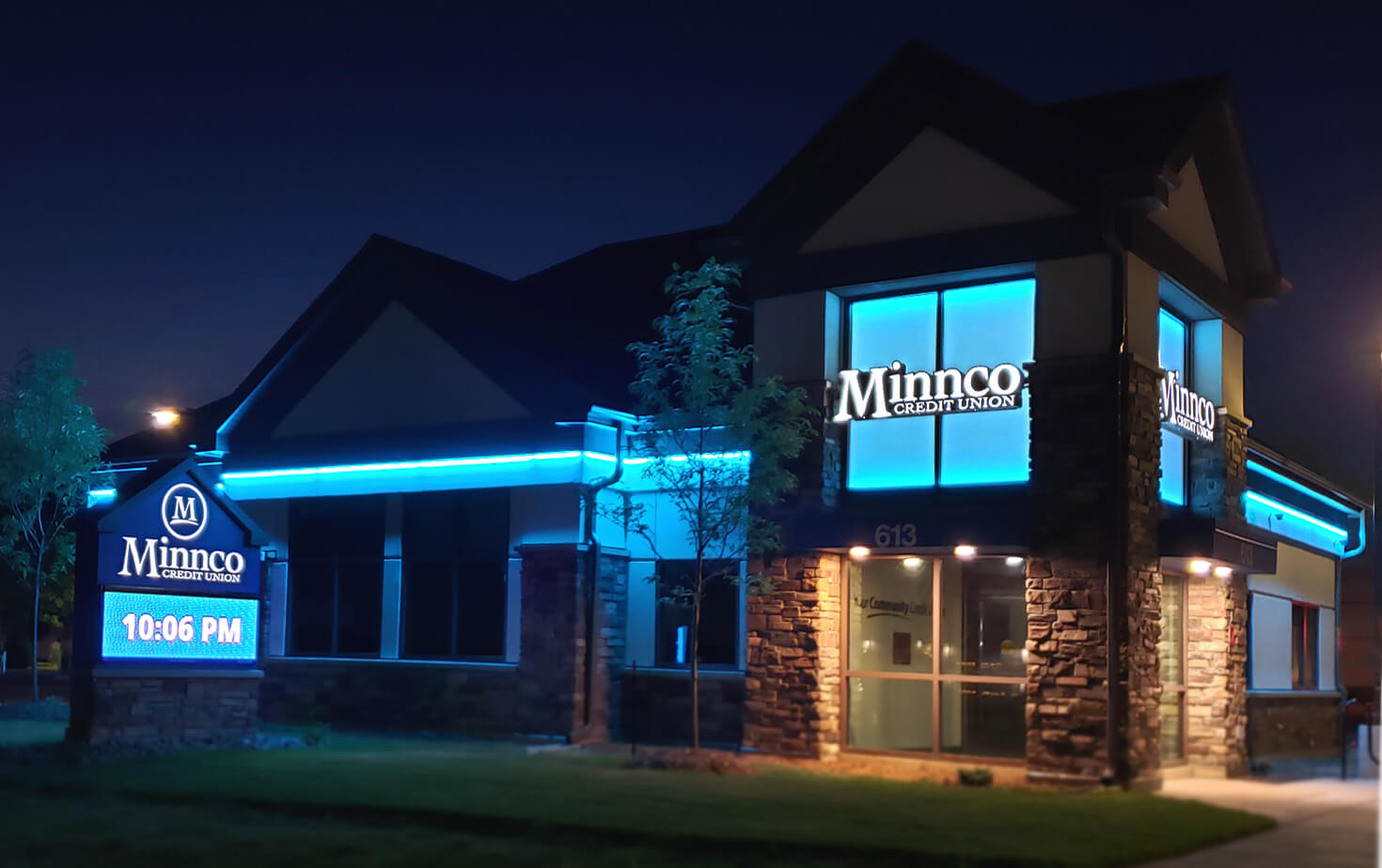 Minnco Credit Union Signage in Big Lake, MN_Partner with LaMacchia Group