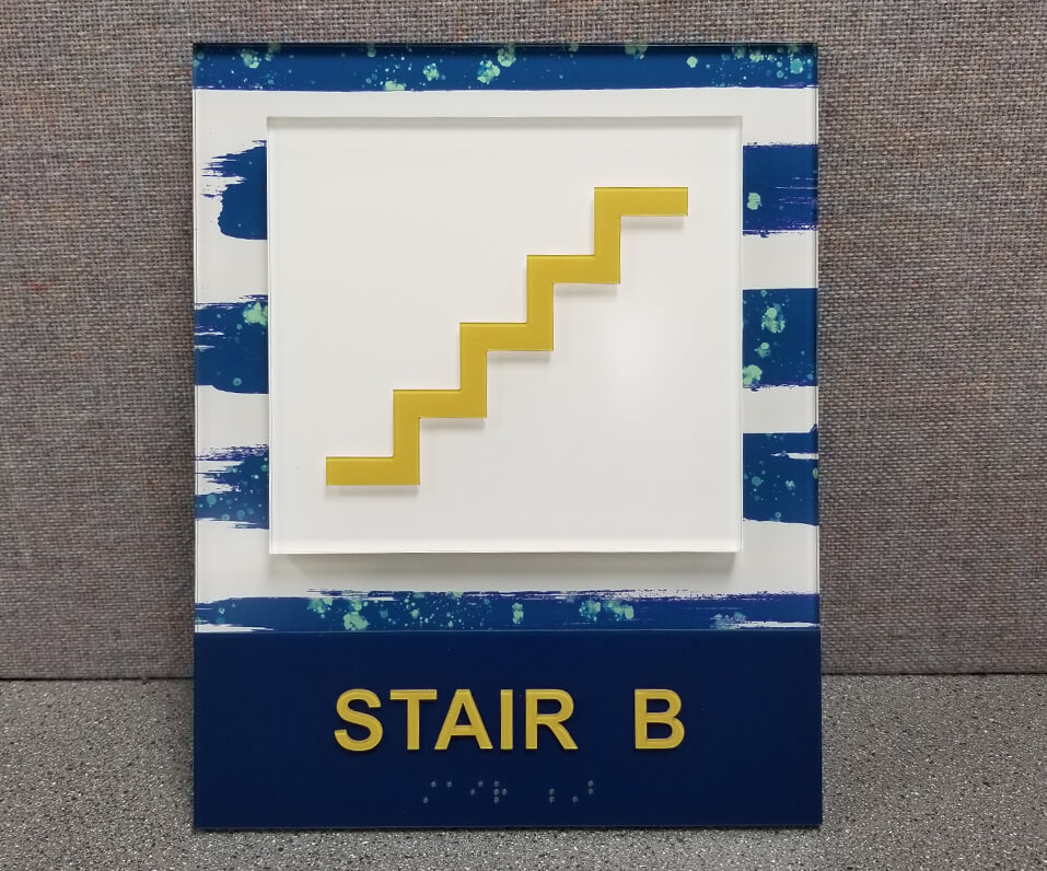 City Club Apartments Stair B ADA sign Minneapolis