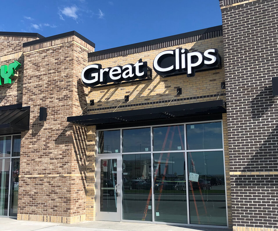 Great Clips Exterior Storefront Channel Letters