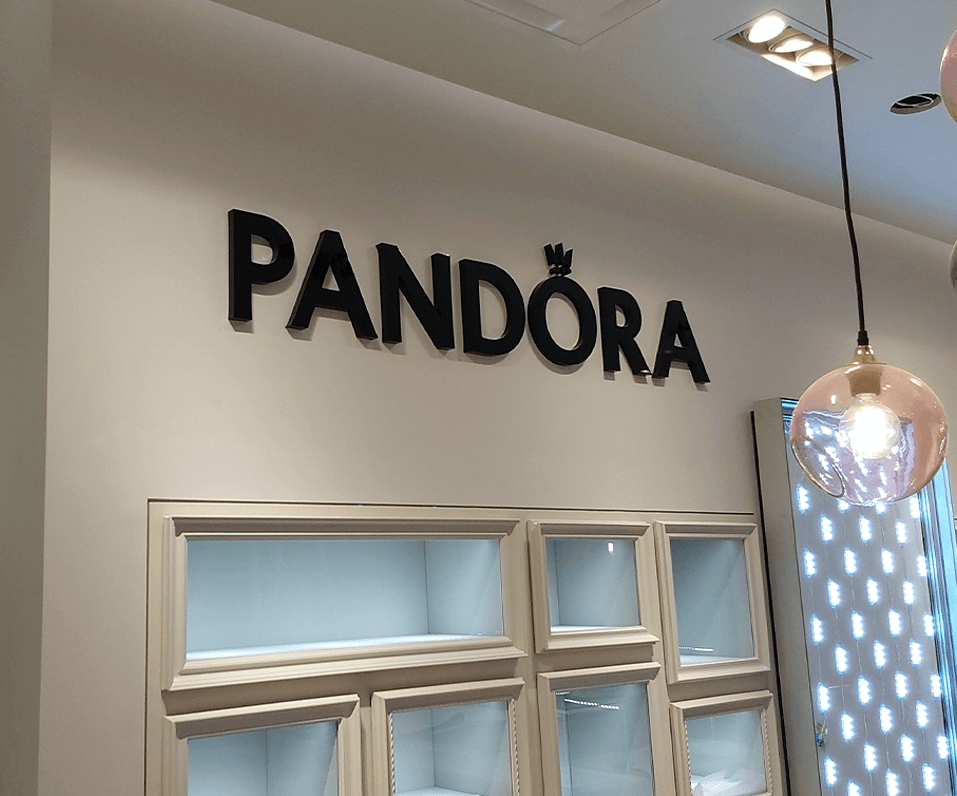 Interior Logo pandora non lit letters