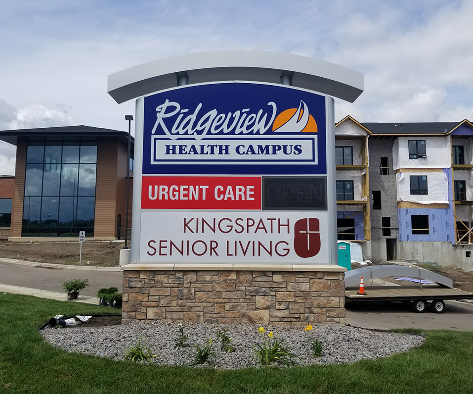 Ridgeview Health Campus Monument Sign Urgent Care